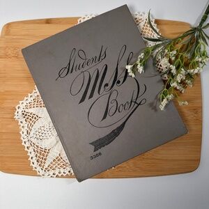 Vintage 1950s–60s Student’s MSS Book ✒️ Handwritten Notes + Blank Pages